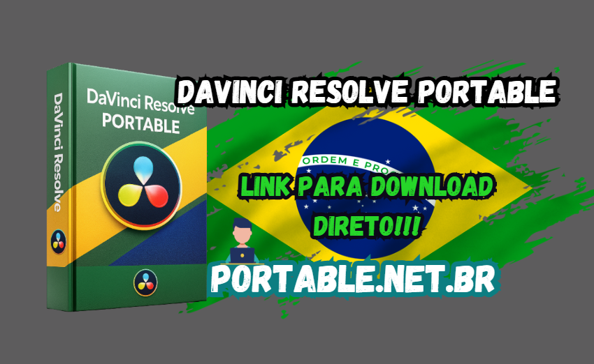 DaVinci Resolve Portable Download Grátis Português PT-BR 2026 1 davinci resolve 16 portable