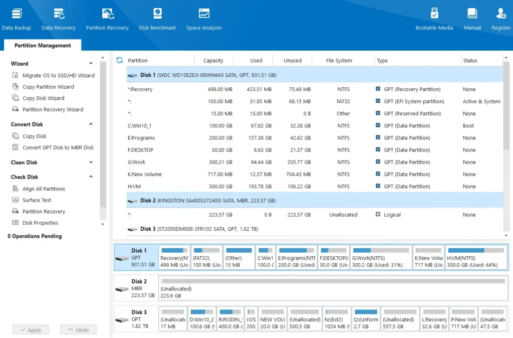 MiniTool Partition Wizard Portable Antigo 13.5 Download Grátis PT-BR 2 MiniTool Partition Wizard Portable Antigo