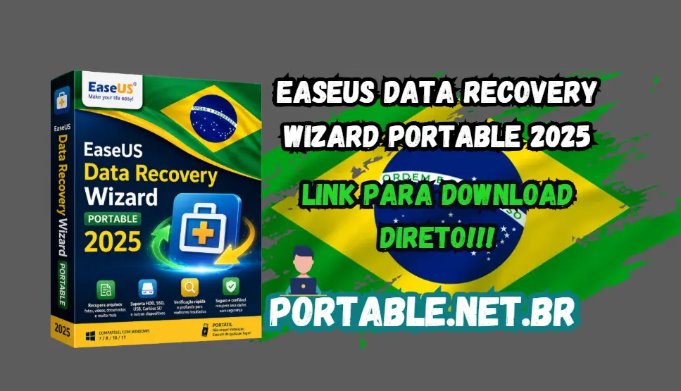 EaseUS Data Recovery Wizard Portable 2025 Download Grátis PT-BR 1 easeus data recovery wizard portable